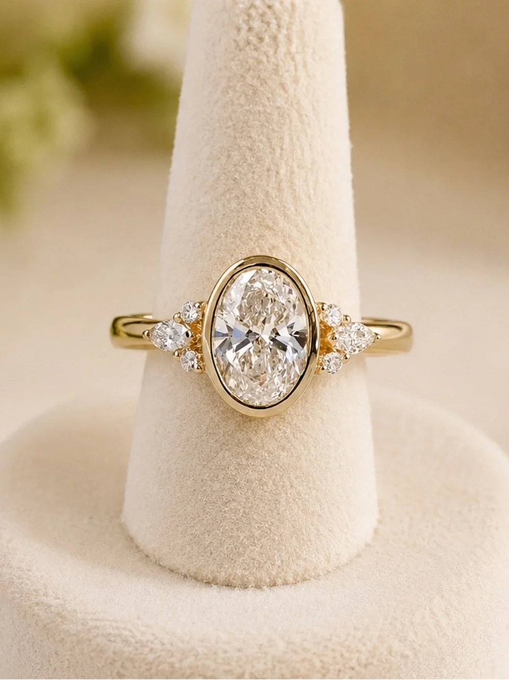 2ct Bezel Oval Ring - Picture 4 of 11